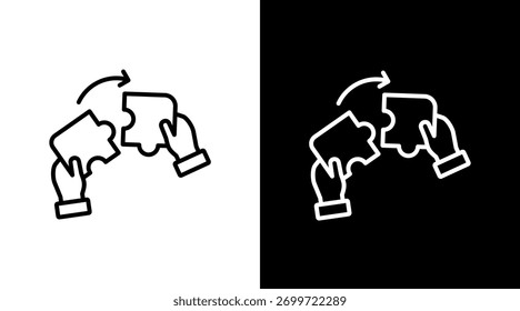 Diseño de conjunto de iconos blancos de coherencia