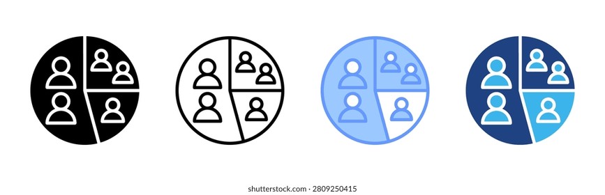 Cohort Analysis icon set multiple style collection