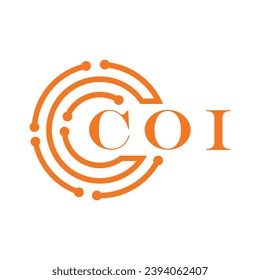 COI letter design. COI letter technology logo design on white background. COI Monogram logo design for entrepreneur and business