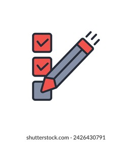 coice vote icon. vector.Editable stroke.linear style sign for use web design,logo.Symbol illustration.