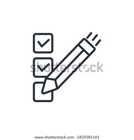 coice vote icon. vector.Editable stroke.linear style sign for use web design,logo.Symbol illustration.