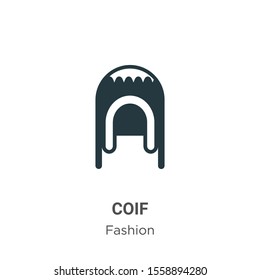 Coif vector icon on white background. Flat vector coif icon symbol sign from modern fashion collection for mobile concept and web apps design.