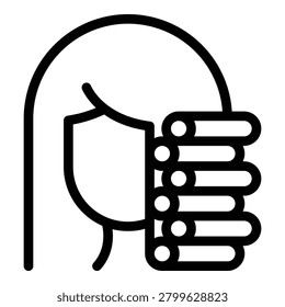 Coiffure curling icon. Outline Coiffure curling vector icon for web design isolated on white background