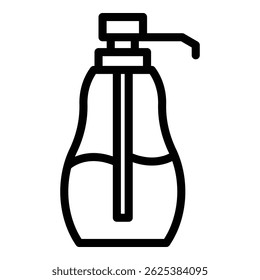 Pictogram voor verdeelautomaat configureren. Omtrek Coiffure dispenser vectorpictogram voor webdesign geïsoleerd op witte achtergrond
