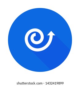 Coil Arrow icon. Corkscrew, rotate, spiral, watchkit icon