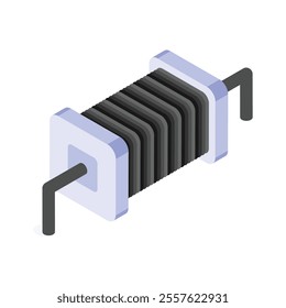 Coil based inductor for controlling electrical current in circuits