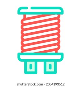 coil electromagnetic color icon vector. coil electromagnetic sign. isolated symbol illustration