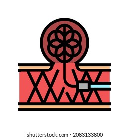 coil embolization color icon vector. coil embolization sign. isolated symbol illustration
