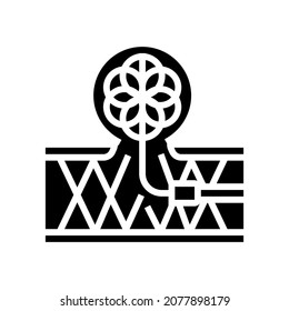 vectores de icono de glifo de embolización de bobinas. signo de embolización de la bobina. símbolo de contorno aislado ilustración negra