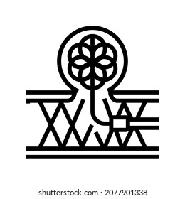 coil embolization line icon vector. coil embolization sign. isolated contour symbol black illustration