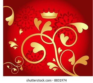 coil hearts flower and crown