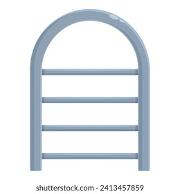 Coil heater icon cartoon vector. Bathroom metal radiator. Rail pipe