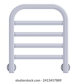 Coil heater icon cartoon vector. Spa wall interior. Bathroom metal interior