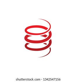 coil metal steel spring logo icon design