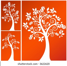 coil money tree  - three versions vector