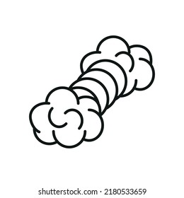 Coil and organic cotton for vaping - editable stroke