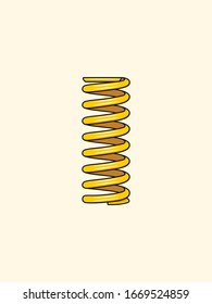 Coil Over Shock Absorber Spring cartoon vector illustration. Isolated on white background svg