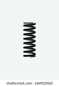 Coil Over Shock Absorber Spring icon sign vector illustration. Isolated on white background svg