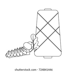 Coil, single icon in outline style.Coil, vector symbol stock illustration web.