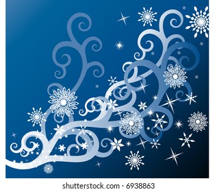 Spule mit Schneeflocken