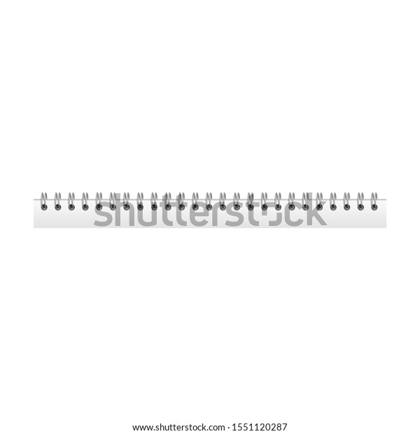 Coil\
spring for fastening calendar or notebook papers in isolated vector\
illustration. Realistic mockup template of metallic or plastic wire\
spiral binding system for using in your\
design.