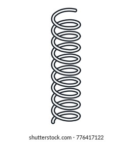 coil spring steel spring  metal spring on white background vector illustration
