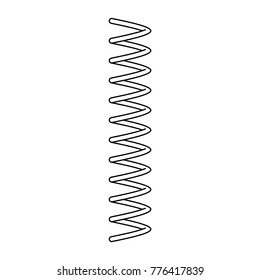 Coil Spring Steel Spring  Metal Spring On White Background Vector Illustration
