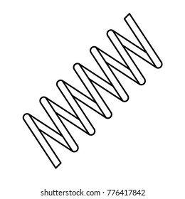 coil spring steel spring  metal spring on white background vector illustration
