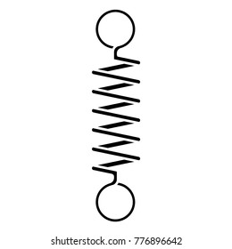 coil spring steel spring  metal spring on white background vector illustration
