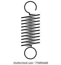 coil spring steel spring  metal spring on white background vector illustration

