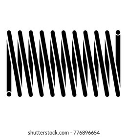 coil spring steel spring  metal spring on white background vector illustration
