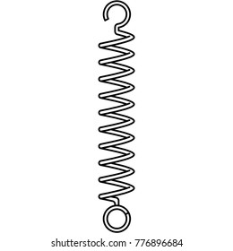 coil spring steel spring  metal spring on white background vector illustration
