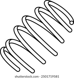 Coil spring. Vector outline icon.