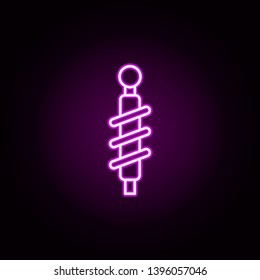 coil springs neon icon. Elements of auto workshop set. Simple icon for websites, web design, mobile app, info graphics