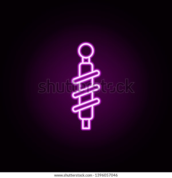 coil\
springs neon icon. Elements of auto workshop set. Simple icon for\
websites, web design, mobile app, info\
graphics