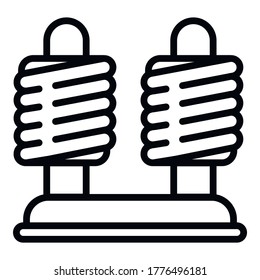 Coil stand icon. Outline coil stand vector icon for web design isolated on white background