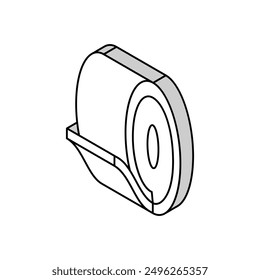 coil steel production isometric icon vector. coil steel production sign. isolated symbol illustration