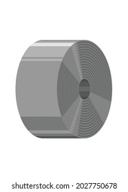 Coil steel. Simple flat illustration.