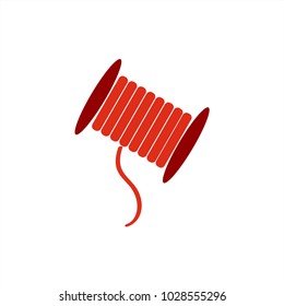 coil thread simple icon vector illustration on white background
