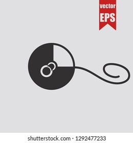 Coil with threads icon.Vector illustration.