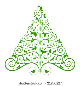 coil tree in green
