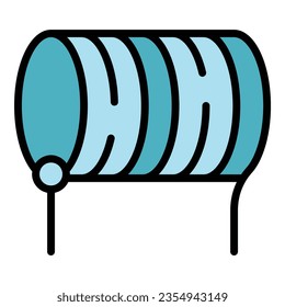 Coil vapor icon outline vector. Vape cigarette. Electronic smoke color flat