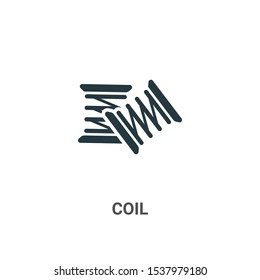 Coil vector icon on white background. Flat vector coil icon symbol sign from modern sew collection for mobile concept and web apps design.