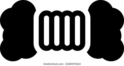 ilustración de coil Vector sobre un fondo transparente. Símbolos de calidad superior. Iconos vectoriales de glifos para diseño de conceptos y gráficos. 
