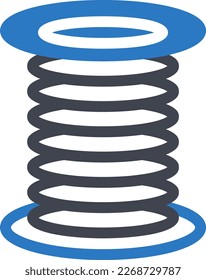 coil Vector illustration on a transparent background. Premium quality symmbols. Glyphs vector icons for concept and graphic design. 

