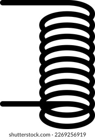 coil  Vector illustration on a transparent background. Premium quality symmbols. Glyphs vector icons for concept and graphic design. 
