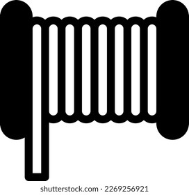 spule Vektorgrafik auf transparentem Hintergrund. Hochwertige Symbole. Glyphen Vektorsymbole für Konzept und Grafikdesign. 
