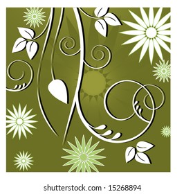 coil vine com flores