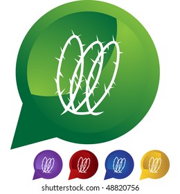 Juego de iconos de alambre de púas en espiral