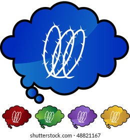 Coiled Barbed Wire icon set